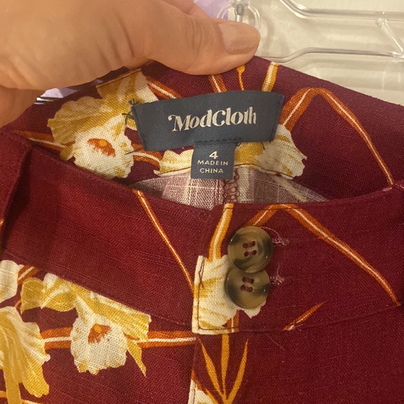 Modcloth floral wide leg pants - Picture 3 of 3